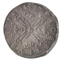 TMNK 06764
          <br/>
          Halve statendaalder uit Gelderland op naam van Philips II, koning van Spanje (1556-1598)
          <br/>
          <em>Gelre, Staten van Gelderland</em>