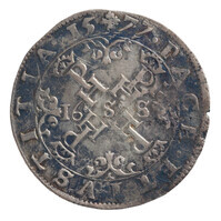 TMNK 06765
          <br/>
          Halve statendaalder uit Gelderland op naam van Philips II, koning van Spanje (1556-1598)
          <br/>
          <em>Gelre, Staten van Gelderland</em>