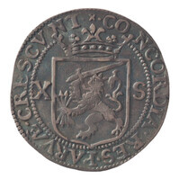 TMNK 06896
<br/>
Tien stuiver (twintiggrootstuk) uit Gelderland
<br/>
<em>Republiek der Zeven Verenigde Nederlanden, Gelderland, provincie</em>