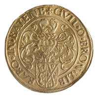TMNK 07389
<br/>
Dubbele gouden dukaat uit Batenburg op naam van Willem V van Bronckhorst, heer van Batenburg en Stein (1556-1573)
<br/>
<em>Batenburg, heerlijkheid (1534-1795)</em>