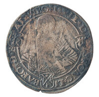 TMNK 07414
<br/>
Halve daalder uit Batenburg op naam van Willem V van Bronckhorst, heer van Batenburg en Stein (1556-1573)
<br/>
<em>Batenburg, heerlijkheid (1534-1795)</em>