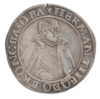 TMNK 07497
<br/>
Daalder uit Batenburg op naam van Herman Diederik van Bronckhorst, heer van Batenburg en Stein (1573-1602)
<br/>
<em>Batenburg, heerlijkheid (1534-1795)</em>