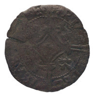 TMNK 08086
<br/>
Stuiver uit Roermond op naam van Albrecht en Isabella, soeverein vorsten over de Zuidelijke Nederlanden (1598-1621)
<br/>
<em>Spaanse Nederlanden, Roermond</em>
