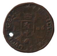 TMNK 08088
<br/>
Oord uit Roermond op naam van Albrecht en Isabella, soeverein vorsten over de Zuidelijke Nederlanden (1598-1621)
<br/>
<em>Roermond, Spaanse Nederlanden</em>