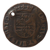 TMNK 08088
<br/>
Oord uit Roermond op naam van Albrecht en Isabella, soeverein vorsten over de Zuidelijke Nederlanden (1598-1621)
<br/>
<em>Roermond, Spaanse Nederlanden</em>