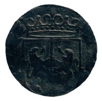 TMNK 08108
<br/>
Duit uit Roermond op naam van Philips IV (1621-1665)
<br/>
<em>Roermond, Spaanse Nederlanden</em>