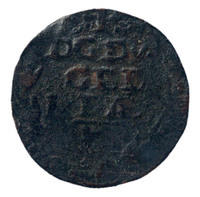 TMNK 08108
<br/>
Duit uit Roermond op naam van Philips IV (1621-1665)
<br/>
<em>Roermond, Spaanse Nederlanden</em>
