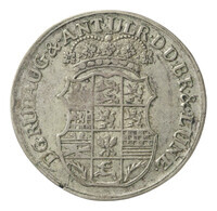 TMNK 08887
<br/>
Tweederde taler uit Brunswijk-Lüneburg op naam van Rudolf August en Anton Ulrich van Brunswijk-Wolfenbüttel, hertog (1689-1704)
<br/>
<em>Brunswijk-Lüneburg</em>