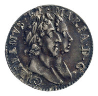 TMNK 08968
<br/>
Drie pence uit Engeland op naam van Willem III (1689-1694) / Maria (1689-1694)
<br/>
<em>Engeland, koninkrijk</em>