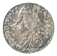 TMNK 08974
<br/>
Halve crown uit Groot-Brittannië op naam van George II, koning (1727-1760), vervaardigd uit zilver van het in 1743 op de Spanjaarden veroverde schip Nuestra Señora de Covadonga
<br/>
<em>Groot-Brittannië, koninkrijk</em>