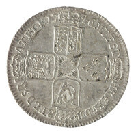 TMNK 08974
<br/>
Halve crown uit Groot-Brittannië op naam van George II, koning (1727-1760), vervaardigd uit zilver van het in 1743 op de Spanjaarden veroverde schip Nuestra Señora de Covadonga
<br/>
<em>Groot-Brittannië, koninkrijk</em>