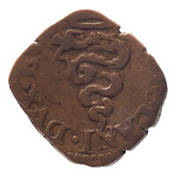 TMNK 09033
<br/>
Quattrino uit Milaan op naam van Philips III, hertog van Milaan
<br/>
<em>Milaan, hertogdom</em>