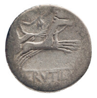 TMNK 09292
<br/>
Denarius uit de Romeinse Republiek op naam van Lucius Rutilus Flaccus
<br/>
<em>Romeinse Republiek</em>