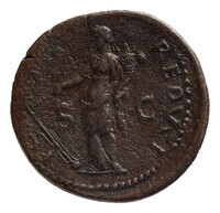 TMNK 09338
<br/>
Dupondius uit het Romeinse Keizerrijk op naam van Vespasianus (69-79)
<br/>
<em>Romeins Keizerrijk</em>