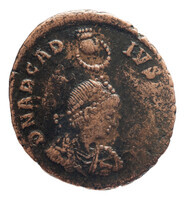 TMNK 09724
<br/>
Aes 2 uit het Oost-Romeinse Rijk op naam van Flavius Arcadius, Oost-Romeins keizer (383-408)
<br/>
<em>Oost-Romeinse Rijk</em>