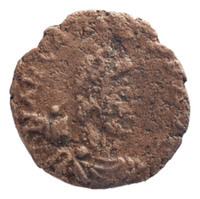 TMNK 09728
<br/>
Aes 4 uit het Oost-Romeinse Rijk op naam van Flavius Arcadius, Oost-Romeins keizer (383-408)
<br/>
<em>Oost-Romeinse Rijk</em>