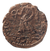 TMNK 09728
<br/>
Aes 4 uit het Oost-Romeinse Rijk op naam van Flavius Arcadius, Oost-Romeins keizer (383-408)
<br/>
<em>Oost-Romeinse Rijk</em>