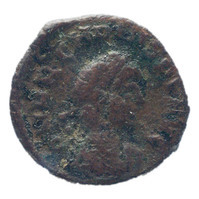 TMNK 09729
<br/>
Aes 4 uit het Oost-Romeinse Rijk op naam van Flavius Arcadius, Oost-Romeins keizer (383-408)
<br/>
<em>Oost-Romeinse Rijk</em>