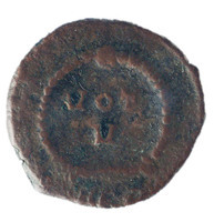 TMNK 09729
<br/>
Aes 4 uit het Oost-Romeinse Rijk op naam van Flavius Arcadius, Oost-Romeins keizer (383-408)
<br/>
<em>Oost-Romeinse Rijk</em>