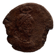 TMNK 09734
<br/>
Aes 4 uit het Romeinse Keizerrijk op naam van Aelia (Athenaïs) Eudocia (422-462), echtgenote van Theodosius II
<br/>
<em>Oost-Romeinse Rijk</em>