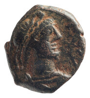 TMNK 09746
<br/>
Halve follis (twintig nummi) uit het Byzantijnse Rijk op naam van Justinus I (518-527)
<br/>
<em>Byzantijns Keizerrijk</em>