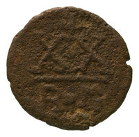 TMNK 09798
<br/>
Halve follis uit het Byzantijnse Rijk op naam van Mauritius Tiberius (582-602)
<br/>
<em>Byzantijns Keizerrijk</em>