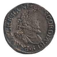 TMNK 09932
          <br/>
          Twintigste leicesterreaal (stoter) uit West-Friesland
          <br/>
          <em>Republiek der Zeven Verenigde Nederlanden, Holland (West-Friesland), landschap (1573-1795)</em>