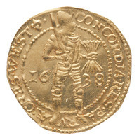 TMNK 10028
<br/>
Gouden dukaat uit West-Friesland
<br/>
<em>Republiek der Zeven Verenigde Nederlanden, Holland (West-Friesland), landschap (1573-1795)</em>