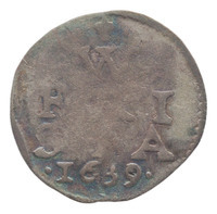 TMNK 10032
<br/>
Dubbele stuiver uit West-Friesland
<br/>
<em>Republiek der Zeven Verenigde Nederlanden, Holland (West-Friesland), landschap (1573-1795)</em>