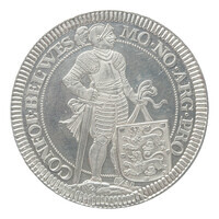 TMNK 10148
<br/>
Zilveren dukaat van West-Friesland, van de Geoctroieerde Munt te Enkhuizen, met foutief wapenschild
<br/>
<em>Republiek der Zeven Verenigde Nederlanden, Holland (West-Friesland), landschap (1573-1795)</em>