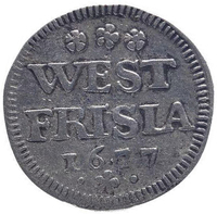 TMNK 10180
<br/>
Dubbele stuiver bankgeld uit West-Friesland, van de Geoctroieerde Munt te Enkhuizen
<br/>
<em>Republiek der Zeven Verenigde Nederlanden, Holland (West-Friesland), landschap (1573-1795)</em>