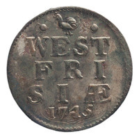 TMNK 10318
<br/>
Dubbele wapenstuiver uit West-Friesland
<br/>
<em>Republiek der Zeven Verenigde Nederlanden, Holland (West-Friesland), landschap (1573-1795)</em>
