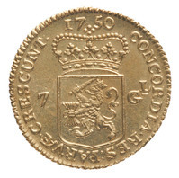 TMNK 10323
<br/>
Halve gouden rijder (zeven gulden) uit West-Friesland
<br/>
<em>Republiek der Zeven Verenigde Nederlanden, Holland (West-Friesland), landschap (1573-1795)</em>