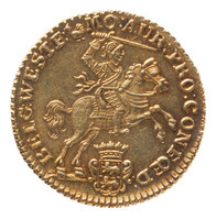 TMNK 10325
<br/>
Halve gouden rijder (zeven gulden) uit West-Friesland
<br/>
<em>Republiek der Zeven Verenigde Nederlanden, Holland (West-Friesland), landschap (1573-1795)</em>
