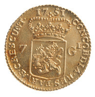 TMNK 10325
<br/>
Halve gouden rijder (zeven gulden) uit West-Friesland
<br/>
<em>Republiek der Zeven Verenigde Nederlanden, Holland (West-Friesland), landschap (1573-1795)</em>