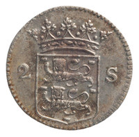 TMNK 10365
          <br/>
          Dubbele wapenstuiver uit West-Friesland
          <br/>
          <em>Republiek der Zeven Verenigde Nederlanden, Holland (West-Friesland), landschap (1573-1795)</em>