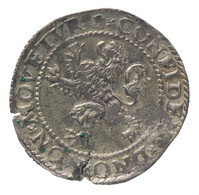 TMNK 10524
          <br/>
          Halve leeuwendaalder uit Holland op naam van Philips II, koning van Spanje (1556-1598)
          <br/>
          <em>Holland, graafschap</em>