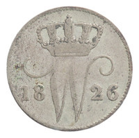 TMNK 10842
<br/>
Vijfentwintig cent (kwartje) uit Nederland op naam van Willem I, koning (1815-1840)
<br/>
<em>Verenigd Koninkrijk der Nederlanden (1815-1830)</em>