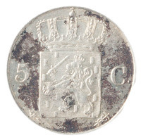 TMNK 10846
          <br/>
          Vijf cent (stuiver) uit Nederland op naam van Willem I, koning (1815-1840)
          <br/>
          <em>Verenigd Koninkrijk der Nederlanden (1815-1830)</em>