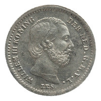 TMNK 10860
          <br/>
          Vijf cent (stuiver) uit Nederland op naam van Willem III, koning der Nederlanden (1849-1890)
          <br/>
          <em>Nederland, Koninkrijk (1830-heden)</em>