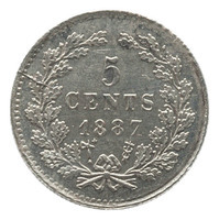 TMNK 10860
          <br/>
          Vijf cent (stuiver) uit Nederland op naam van Willem III, koning der Nederlanden (1849-1890)
          <br/>
          <em>Nederland, Koninkrijk (1830-heden)</em>