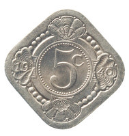 TMNK 10866
<br/>
Vijf cent (stuiver) uit Nederland op naam van koningin Wilhelmina (1890-1948)
<br/>
<em>Nederland, Koninkrijk (1830-heden)</em>