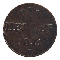TMNK 10920
<br/>
Heller van de stad Frankfurt an Main
<br/>
<em>Frankfurt am Main, Keizerlijke Vrijstad (1372-1866)</em>