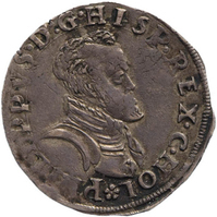 TMNK 11085
          <br/>
          Tiende philipsdaalder uit Holland op naam van Philips II, koning van Spanje (1556-1598)
          <br/>
          <em>Holland, graafschap</em>