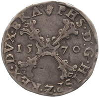 TMNK 11092
<br/>
Halve bourgondische kruisdaalder uit Brabant op naam van Philips II, koning van Spanje (1556-1598)
<br/>
<em>Spaanse Nederlanden, Brabant, hertogdom (1183-1795)</em>