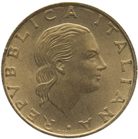 TMNK 11131
<br/>
Tweehonderd lire uit Italië
<br/>
<em>Italië, republiek (1946-heden)</em>