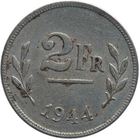 TMNK 11187
          <br/>
          Twee frank (francs) uit België op naam van Leopold III (1934-1950)
          <br/>
          <em>België, Koninkrijk (1830-heden)</em>