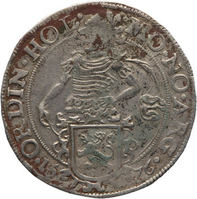 TMNK 11266
<br/>
Leeuwendaalder uit Holland op naam van Philips II, koning van Spanje (1556-1598)
<br/>
<em>Holland, graafschap</em>