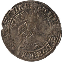 TMNK 11389
<br/>
Groot uit Holland op naam van Albrecht van Beieren, ruwaard (1358-1389) en graaf van Holland en Henegouwen (1389-1404)
<br/>
<em>Holland, graafschap</em>
