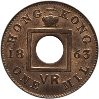 TMNK 11489
<br/>
Mil uit Hong-Kong op naam van Victoria, koningin van het Verenigd Koninkrijk (1837-1901)
<br/>
<em>Hong-Kong</em>
